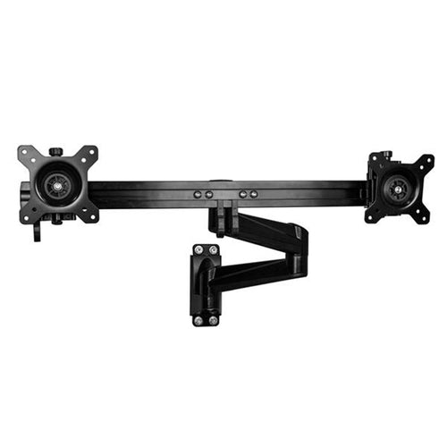 StarTech.com ARMDUALWALL Wall Mount Dual Monitor Arm Articulating Ergonomic VESA Wall Mount for 2x 24" Displays Synchronized Adjustable Crossbar  Tilt/Swivel/Rotate- Double Screen Mount Bracket