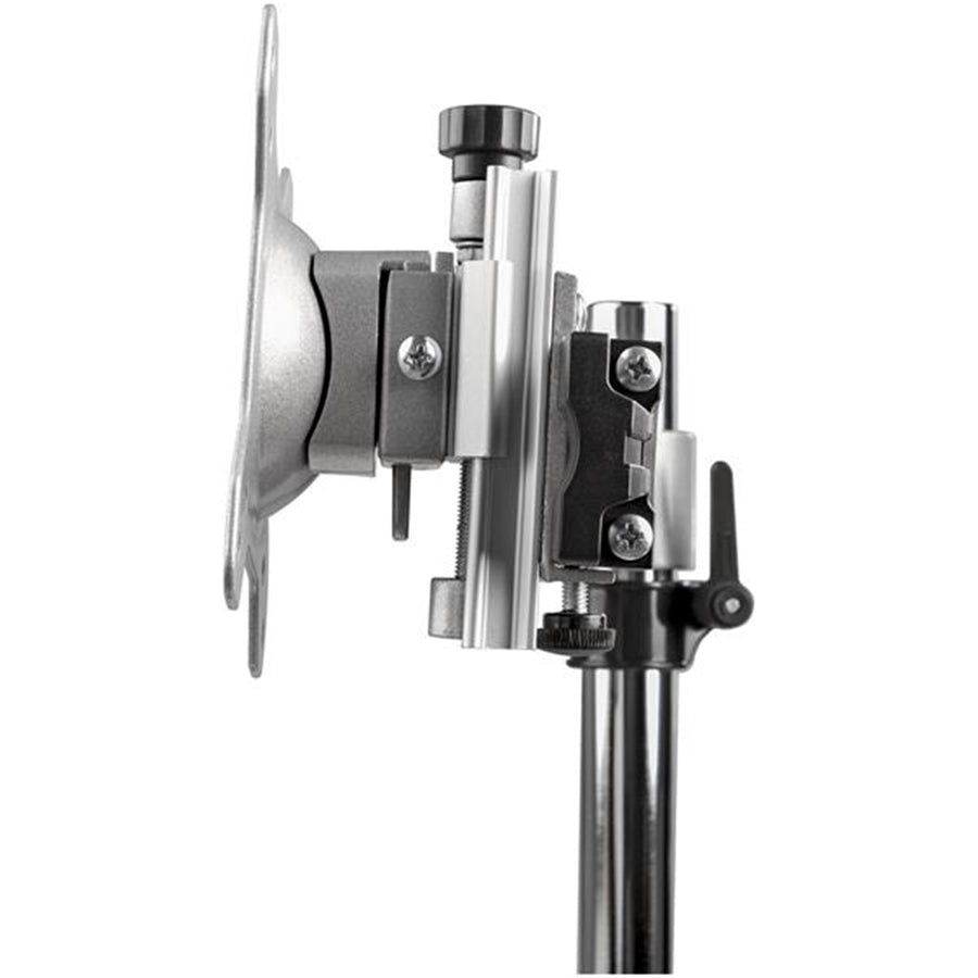 StarTech.com ARMDUOSS Dual Monitor Ständer – Ergonomischer freistehender Dual-Monitor-Schreibtischständer für zwei 24" VESA-Montage-Displays – Synchron höhenverstellbar – Doppelmonitor-Stangenhalterung – Silber