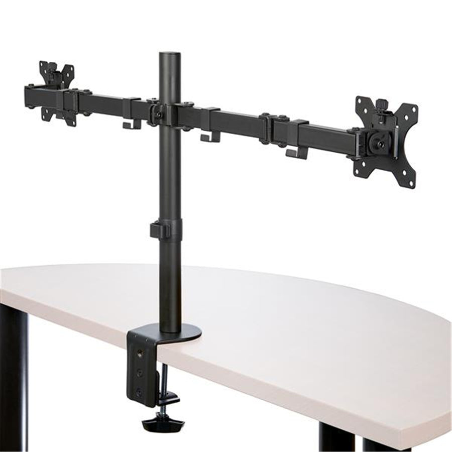 StarTech.com ARMDUAL2 Desk Mount Dual Monitor Arm - Desk Clamp / Grommet VESA Monitor Mount for up to 32 inch Displays - Ergonomic Articulating Monitor Arm - Height Adjustable/Tilt/Swivel/Rotating