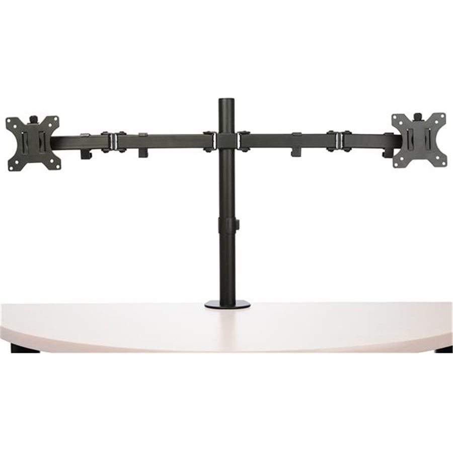 StarTech.com ARMDUAL2 Desk Mount Dual Monitor Arm - Desk Clamp / Grommet VESA Monitor Mount for up to 32 inch Displays - Ergonomic Articulating Monitor Arm - Height Adjustable/Tilt/Swivel/Rotating