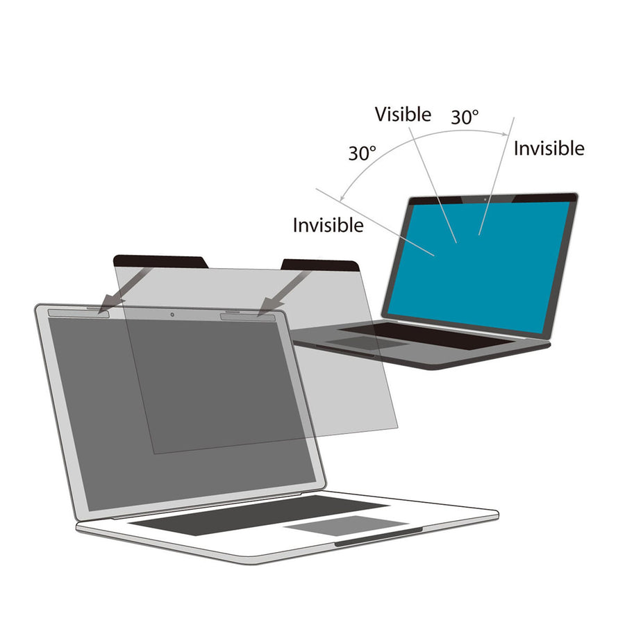 StarTech.com PRIVSCNLT15 Notebook 15 inch Privacy Screen - Magnetic Removable Laptop Display Security Filter, Blue Light Reducing Screen Protector - 16:9 - Matte/Glossy - +/-30 Degree