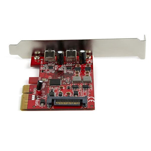 StarTech.com PEXUSB312C3 PCIe USB 3.1 Card - 2x USB C 3.1 Gen 2 10Gbps - PCIe Gen 3 x4 - ASM3142 Chipset - USB Type C PCI Express Card