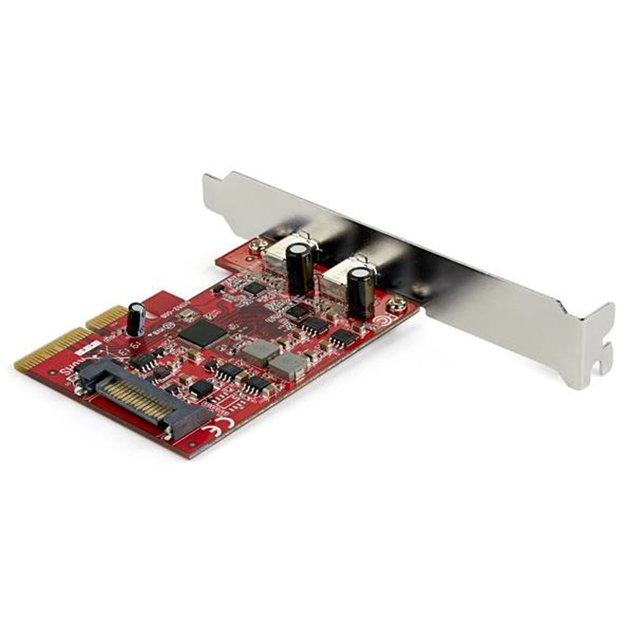 StarTech.com PEXUSB312C3 PCIe USB 3.1 Card - 2x USB C 3.1 Gen 2 10Gbps - PCIe Gen 3 x4 - ASM3142 Chipset - USB Type C PCI Express Card
