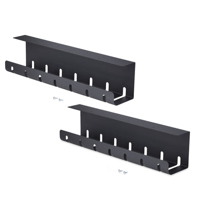 StarTech.com Under Desk Cable Management Tray Black