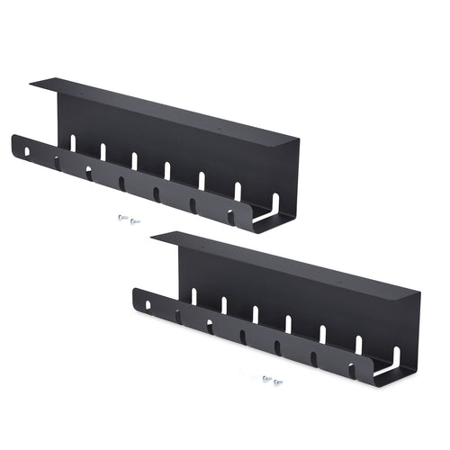 StarTech.com Under Desk Cable Management Tray Black