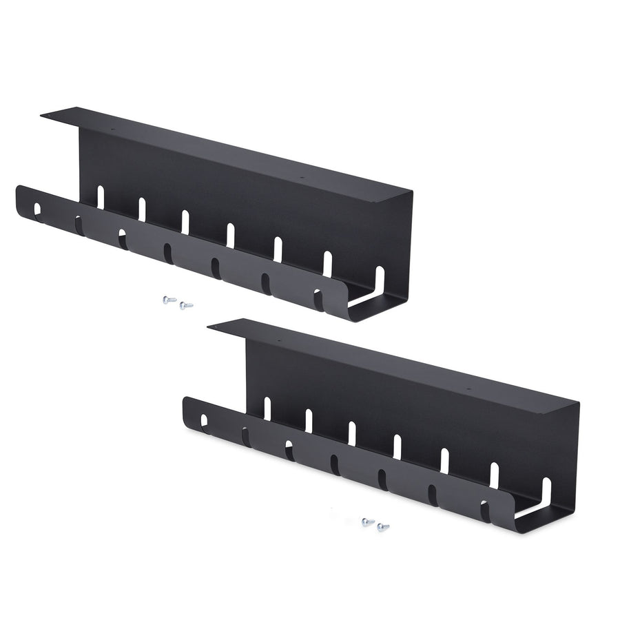 StarTech.com Under Desk Cable Management Tray Black