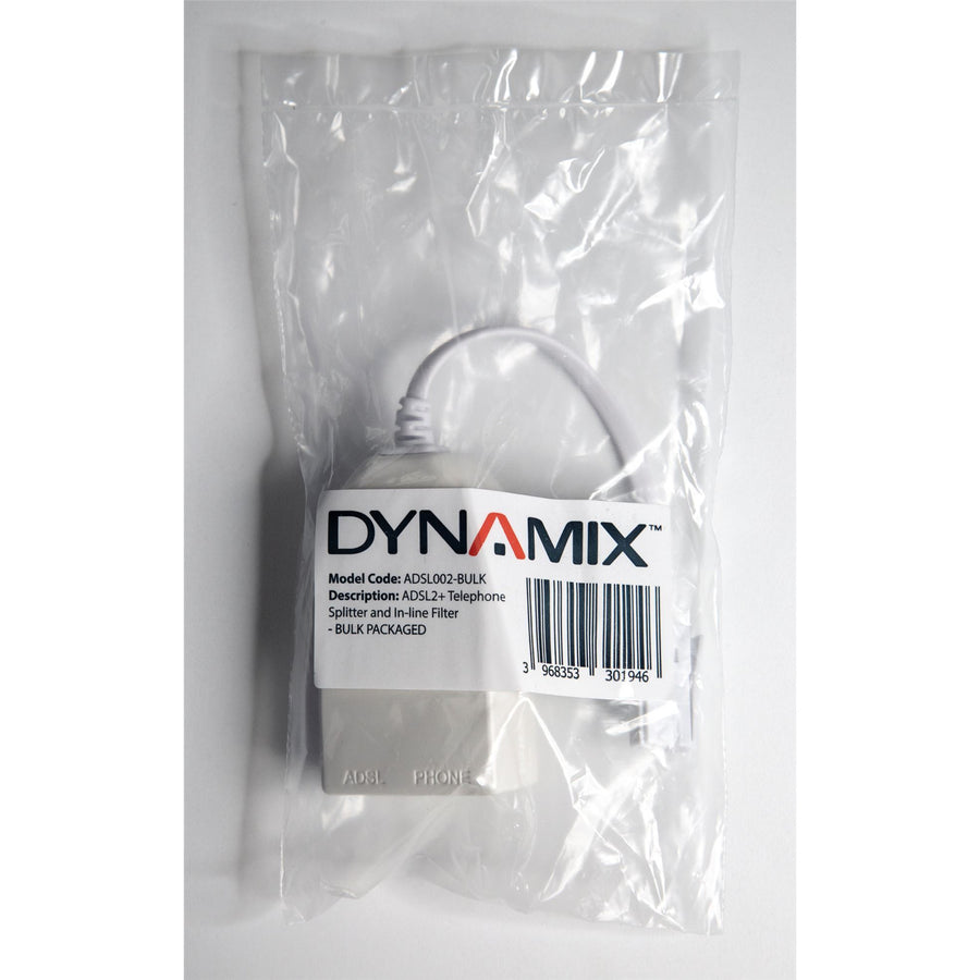DYNAMIX ADSL002-BULK - ADSL2+ Telephone Splitter & In-line Filter Bulk Packaged