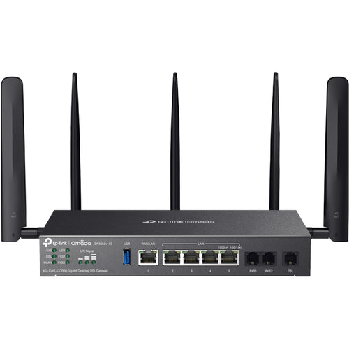 TP-Link Omada DR3650v-4G  4G+ CAT6 Gigabit Multi-WAN VPN ADSL/VDSL Gateway with Dual-Band WiFi 6 AX3000