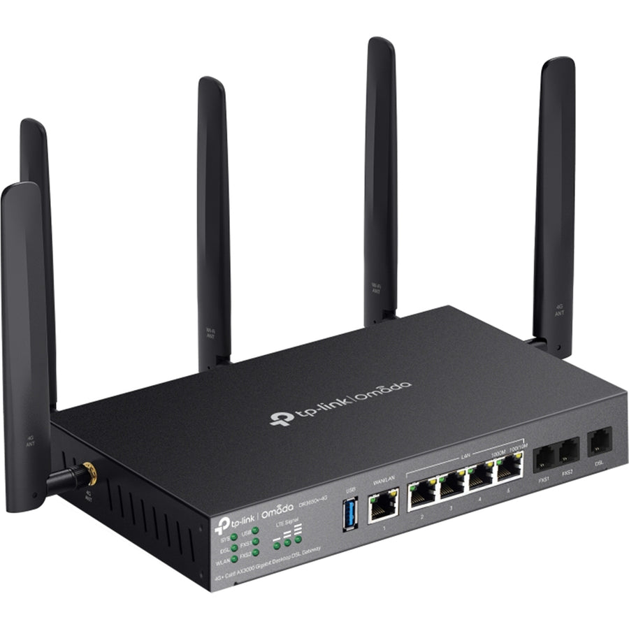 TP-Link Omada DR3650v-4G  4G+ CAT6 Gigabit Multi-WAN VPN ADSL/VDSL Gateway with Dual-Band WiFi 6 AX3000