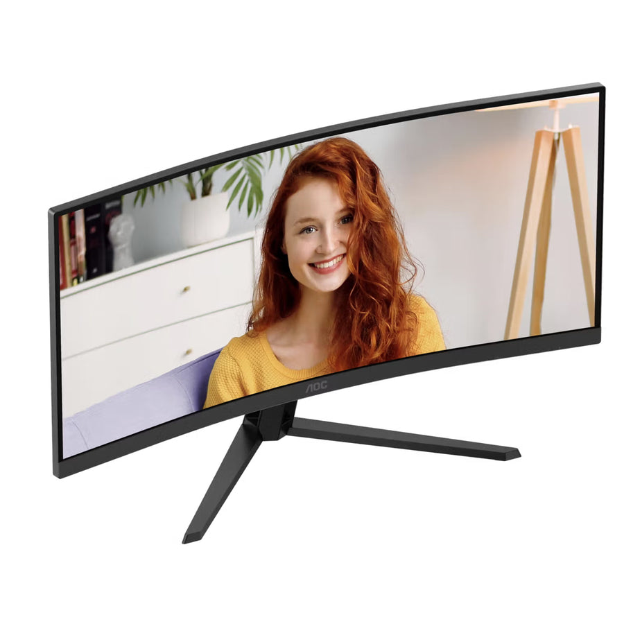 AOC  CU34B3E 34" WQHD Curved 120Hz Ultrawide Monitor With 5 Years Warranty
