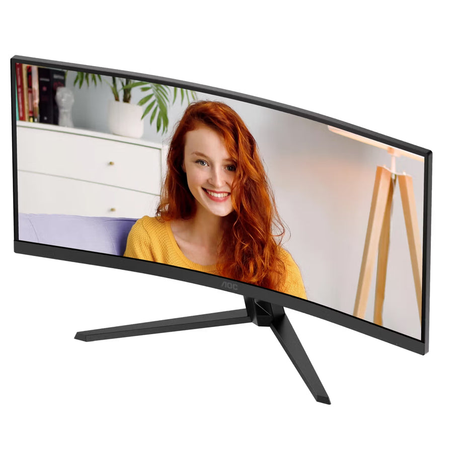 AOC  CU34B3E 34" WQHD Curved 120Hz Ultrawide Monitor With 5 Years Warranty