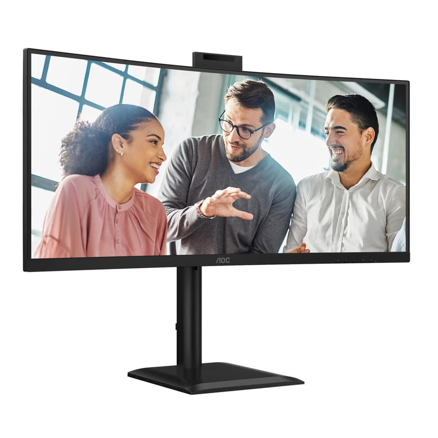 AOC  CU34E4CW/75 34" WQHD USB-C 90W Curved Ultrawide Business Monitor with Camera -  5 years Warranty