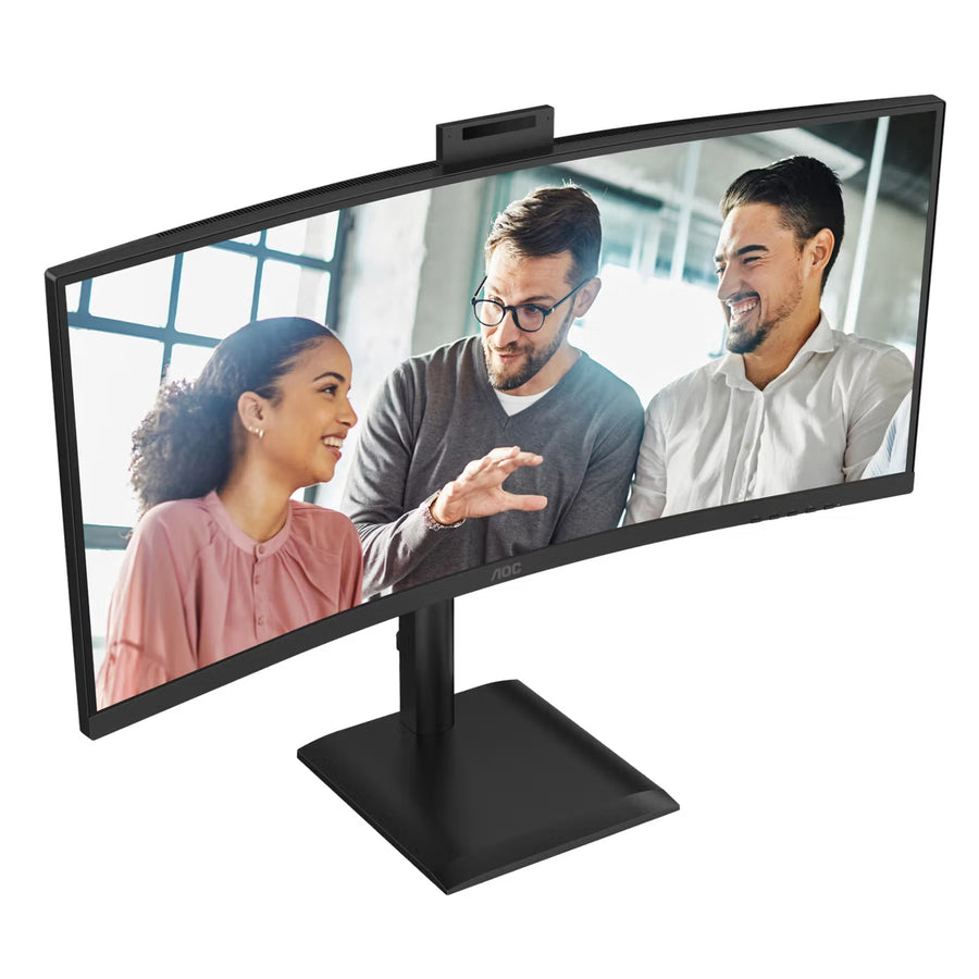 AOC  CU34E4CW/75 34" WQHD USB-C 90W Curved Ultrawide Business Monitor with Camera -  5 years Warranty