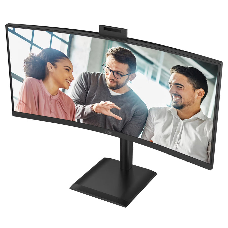 AOC  CU34E4CW/75 34" WQHD USB-C 90W Curved Ultrawide Business Monitor with Camera -  5 years Warranty
