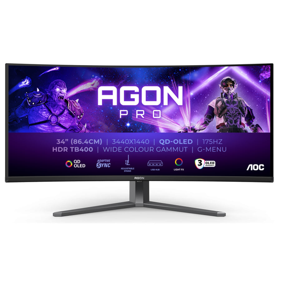 AOC AGON Pro AG346UCD 34" Ultrawide Curved 175Hz OLED Gaming Monitor