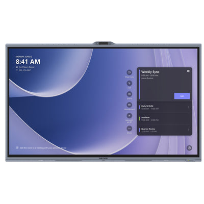 Maxhub CVTE MAXHUB XBoard V7 series V755T 75" Microsoft Teams Rooms Interactive Touch Display Screen size: 75" 4K Resolution display 50MP x 3 trident camera system 16-mic array, 15m pick up range IR recognition, 50 points touch 2 x 10W speaker + 20W su...