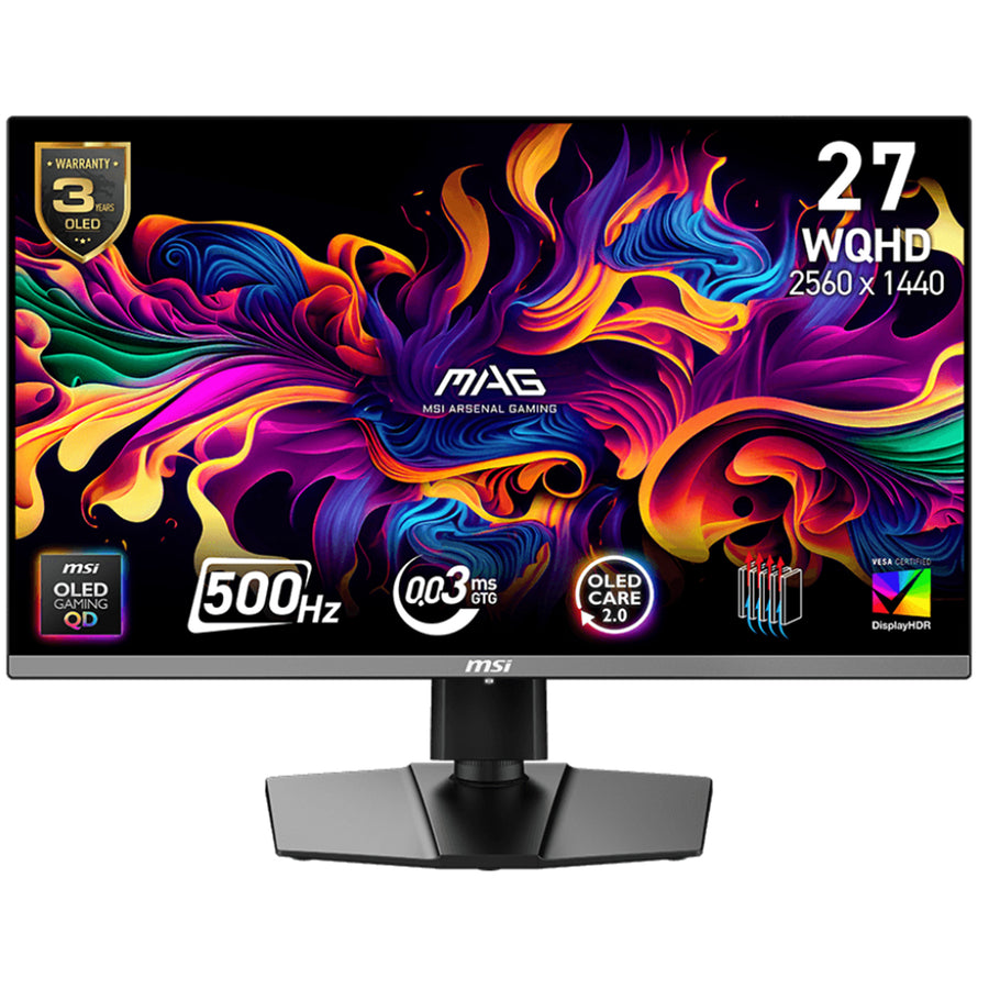 MSI MAG 272QP QD-OLED X50 27" QHD 500Hz OLED Gaming Monitor