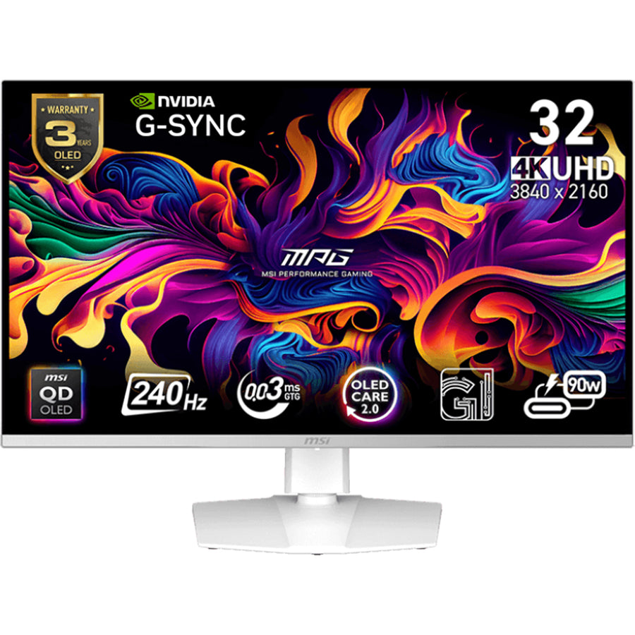 MSI MPG 321URXW QD-OLED 32" 4K 240Hz OLED Gaming Monitor - White