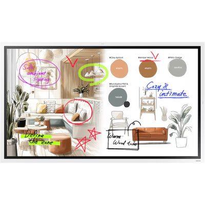 SAMSUNG FLIP PRO INTERACTIVE DISPLAY, 65" UHD, 400NITS, HDMI(2), LAN/WIFI, SPKR, WHITE, 3Y