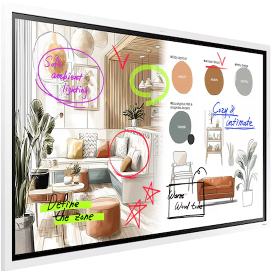 SAMSUNG FLIP PRO INTERACTIVE DISPLAY, 65" UHD, 400NITS, HDMI(2), LAN/WIFI, SPKR, WHITE, 3Y