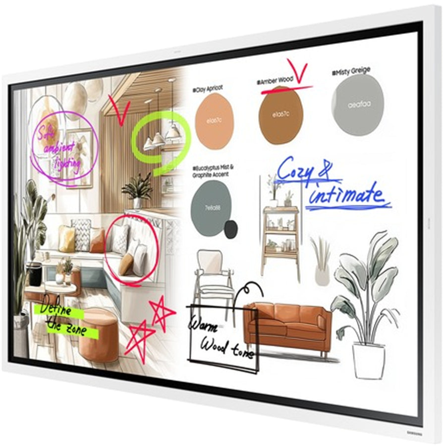 SAMSUNG FLIP PRO INTERACTIVE DISPLAY, 65" UHD, 400NITS, HDMI(2), LAN/WIFI, SPKR, WHITE, 3Y