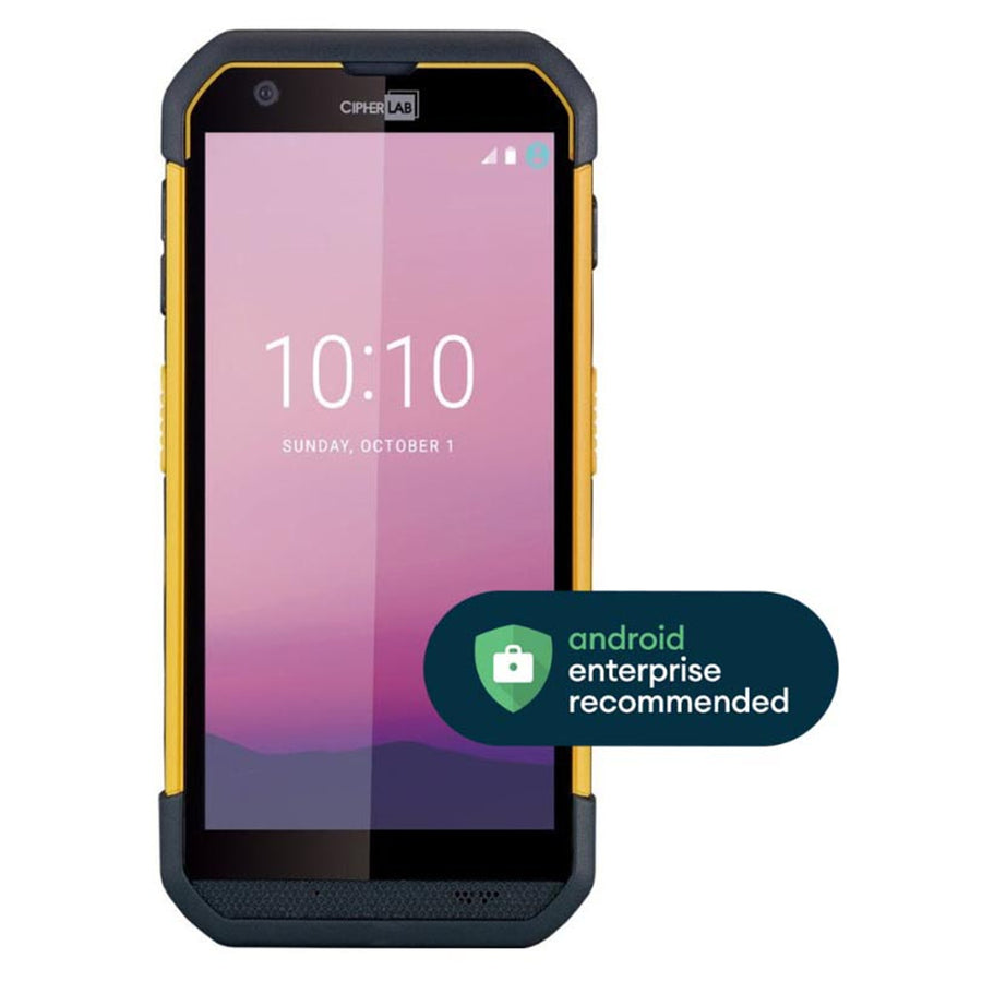 CipherLab RS36 5.5" Touchscreen Handheld Computer - 4GB RAM+64GB Android 14 - Standard Range 2D Imager (SE4770), LTE/GPS - 6000mAh Battery - USB Snap-On Kit - Screen Protector & Rubber Boot