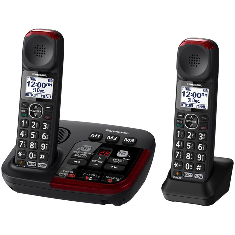 Panasonic  KX-TGM422AZB  Amplified Cordless Home Landline Telephone Twin Pack