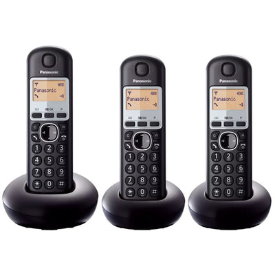 Panasonic  KX-TGB213NZB  Cordless Landline Telephone Triple Pack - Black
