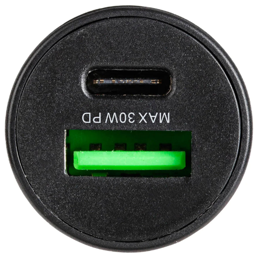 3S-2090 - 3sixT Car Charger 30W USB-C + USB-A - Black
