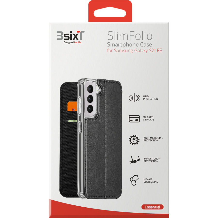 3S-2164 - 3sixT SlimFolio 1.0 - Samsung S21 FE - Black
