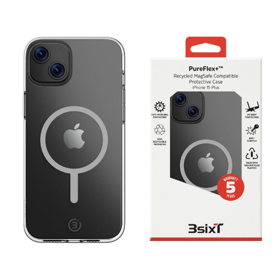 3SIXT iPhone 15 Plus PureFlex+  Case - Clear