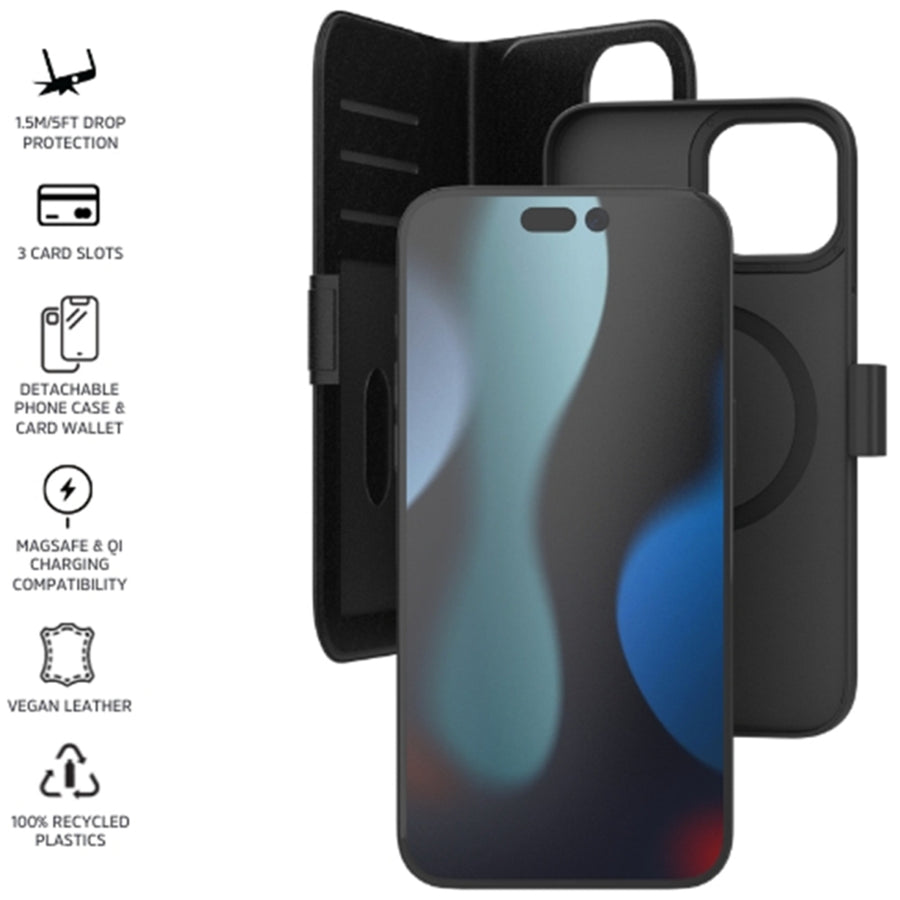 3S-2541 - 3sixT Neo Wallet - iPhone 15 Pro Max - (MS)(RC) Black
