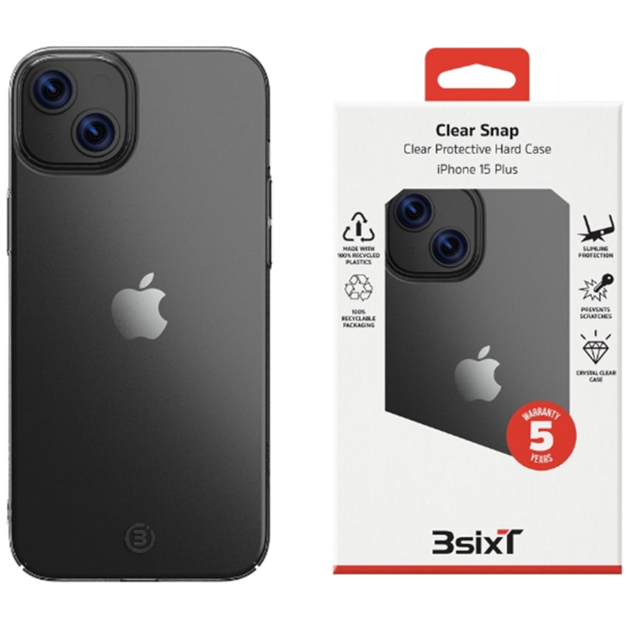 3S-2547 - 3sixT Clear Snap Case - iPhone 15 Plus (RC) - Clear