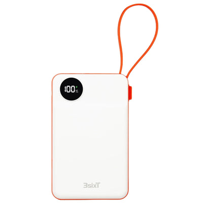 3S-2640 - 3sixT JetPak 3-in-1 kabellose 10000mAh Powerbank - Wht/Orange