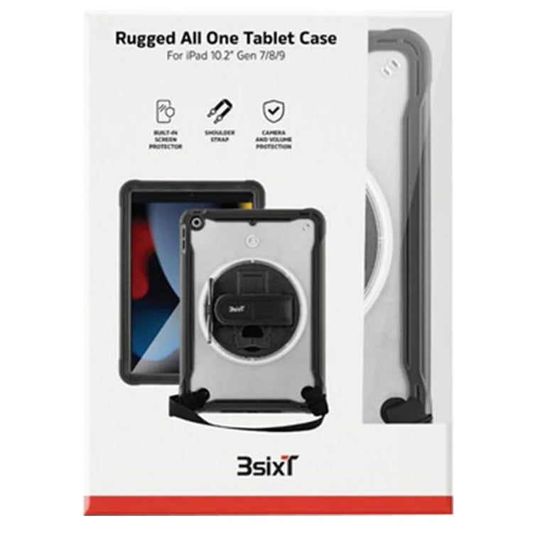 3S-2757 - 3sixT Rugged All One - iPad 10.2 Gen 7/8/9 - Clear/Black