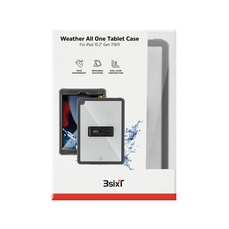 3SIXT 3S-2761 Weather All One - iPad 10.2 Gen 7/8/9 - Clear/Black