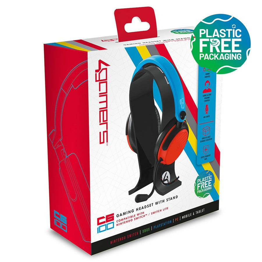 4GAMERS 4G C6-100 BUNDLE BLUE/RED