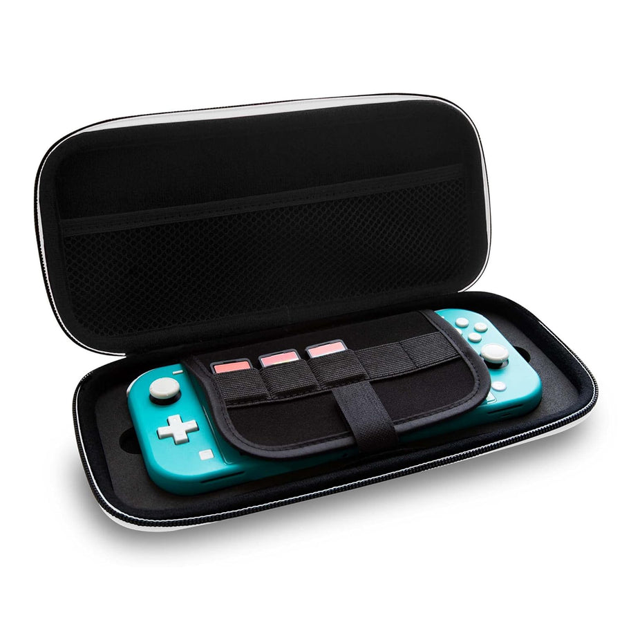 4GAMERS SWL-01BLK-WHT-4G Premium Travel Case- Black For Nintendo Switch, Switch Lite and Switch OLED