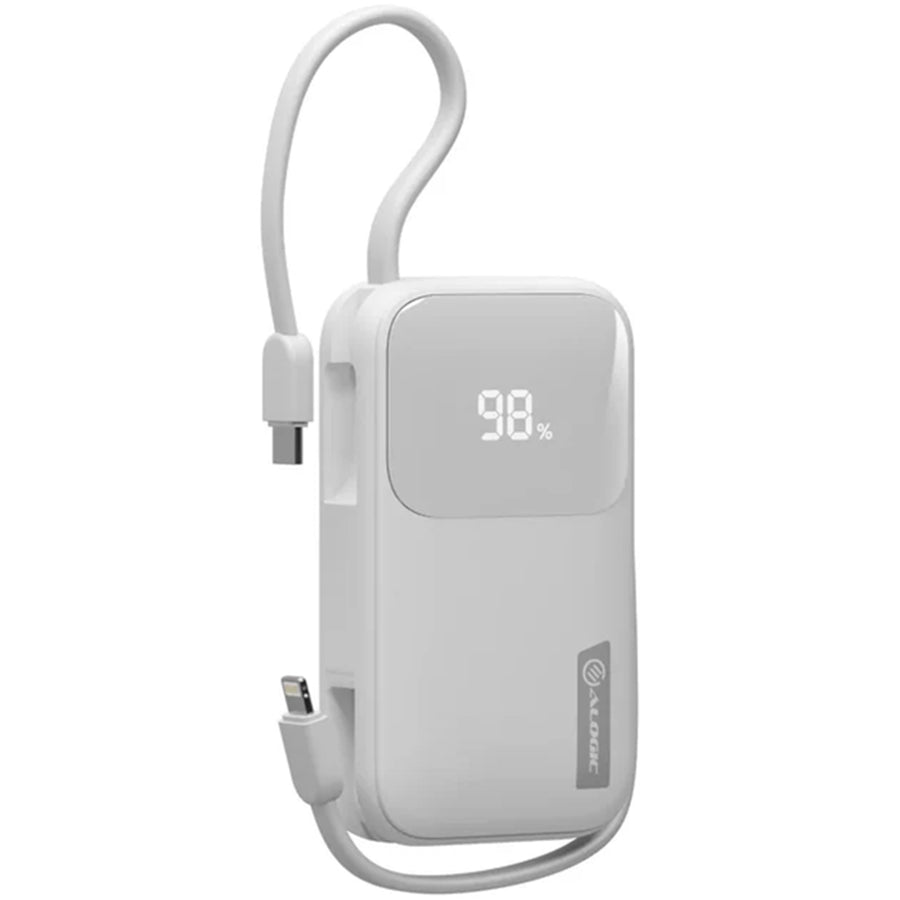 ALOGIC AL10KPBTN-WH - 10kmAh 20W Tand PB USB-C & lighting Wht