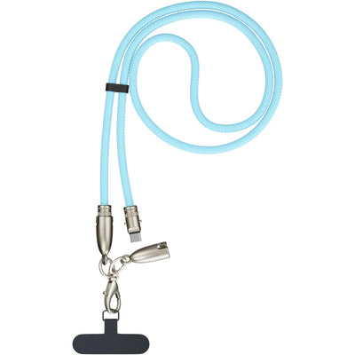 Alogic ATCCLY-AQ Tether USB-C to C Lanyard Data and Charge Cable - 60W - 1.2m - Aqua