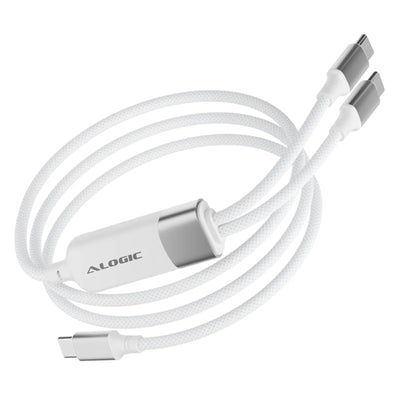 ALOGIC AS2CC-WH - Splt 2-in-1 USB-C to C Chrg Cbl 100W Wht