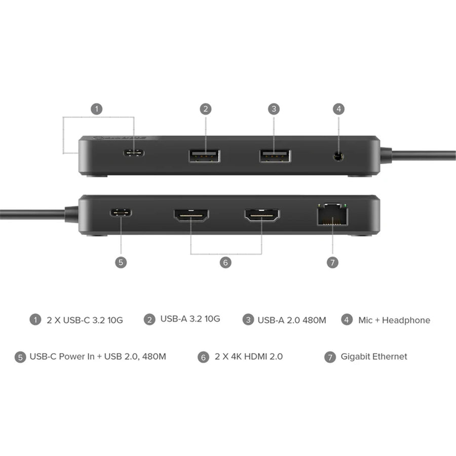 ALOGIC FUP2HD1 - Fusion Pro DUO USB-C Dual HDMI Dock
