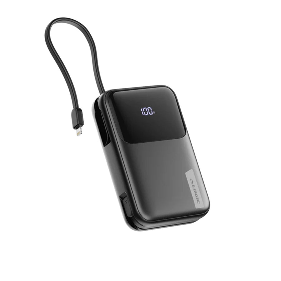 ALOGIC AL20KPBTN-BLK - 20kmAh 30W Tand + PB USB-C & lghtng Blck