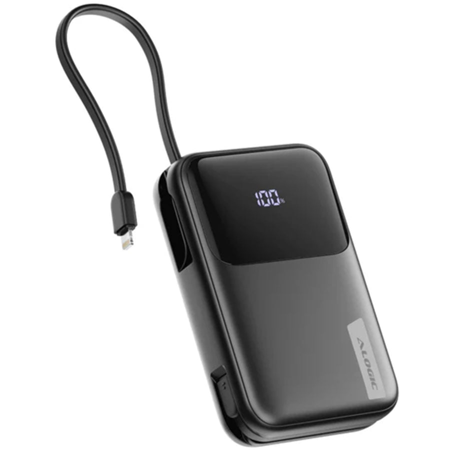 ALOGIC AL10KPBTN-BLK - 10kmAh 20W Tand PB USB-C & lighting Blk