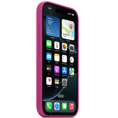 Apple iPhone 16 Pro   Silicone Case with MagSafe - Fuchisia