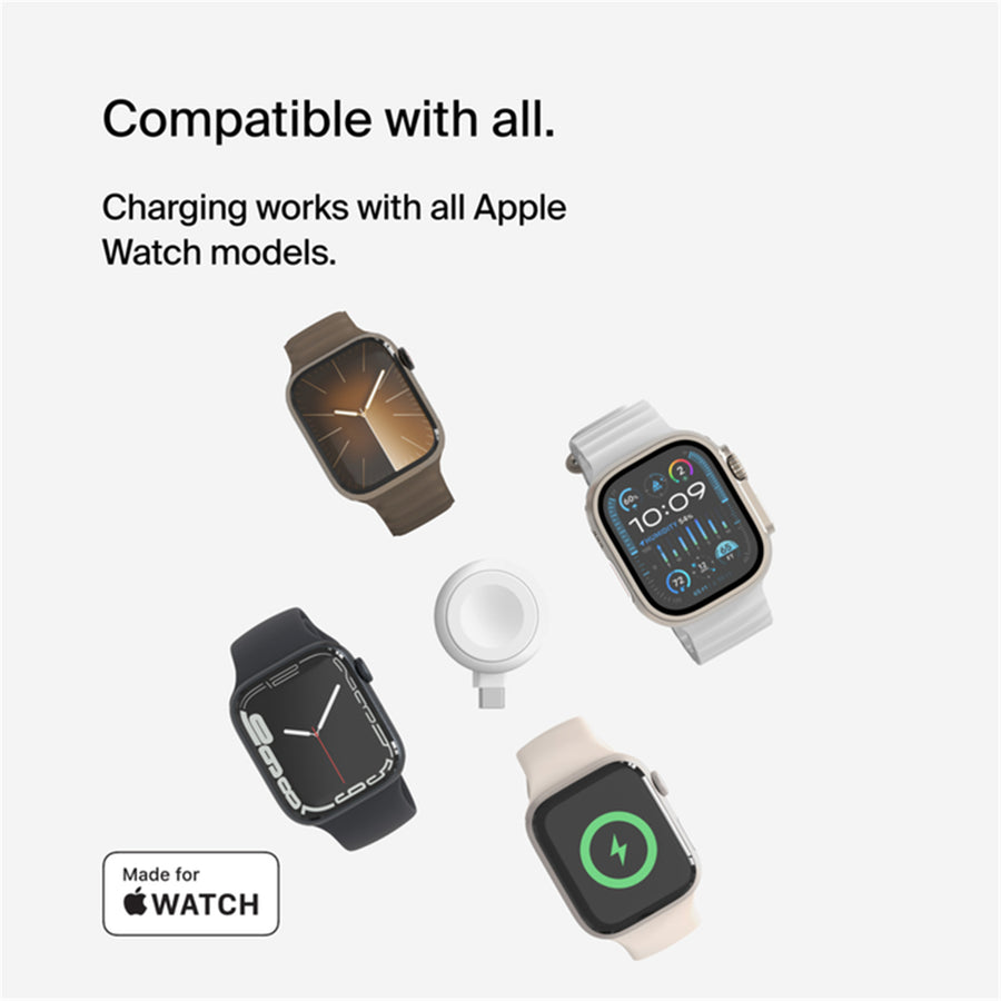 Belkin Boostcharge Portable USB-C Apple Watch Charger - White This MFI certified USB-C Apple Watch Charger plays well with all other Apple Watch models, and its sleek design is travel-friendly