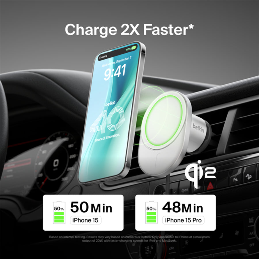 Belkin WIC008DSGR-V2 - BOOSTCHARGE PRO WIRELESS CAR CHARGER WIT