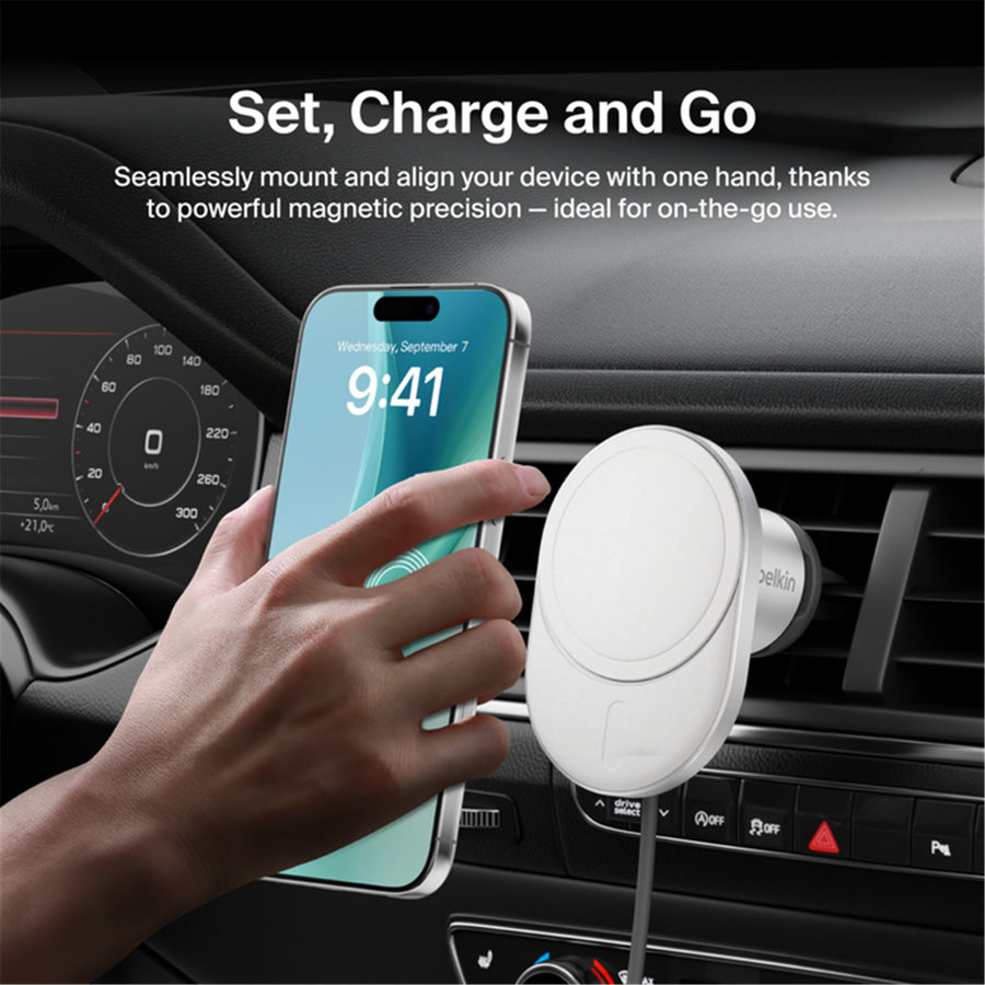 Belkin WIC008DSGR-V2 - BOOSTCHARGE PRO WIRELESS CAR CHARGER WIT