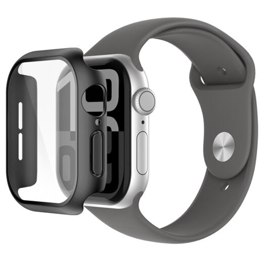 Belkin ScreenForce Apple Watch Series 10 (42mm/black) TemperedCurve 2-in-1 Screen Protector with Bumper Case - Black