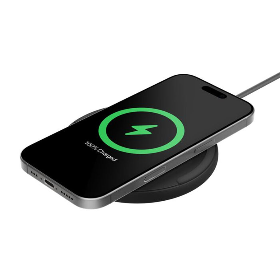 Belkin BoostCharge Pro Wireless Charging Pad 15W - Black, Included Wall Charger, Up to 15W of Wireless Charging, Easy Alignment and Larger Pad, LED Indicator